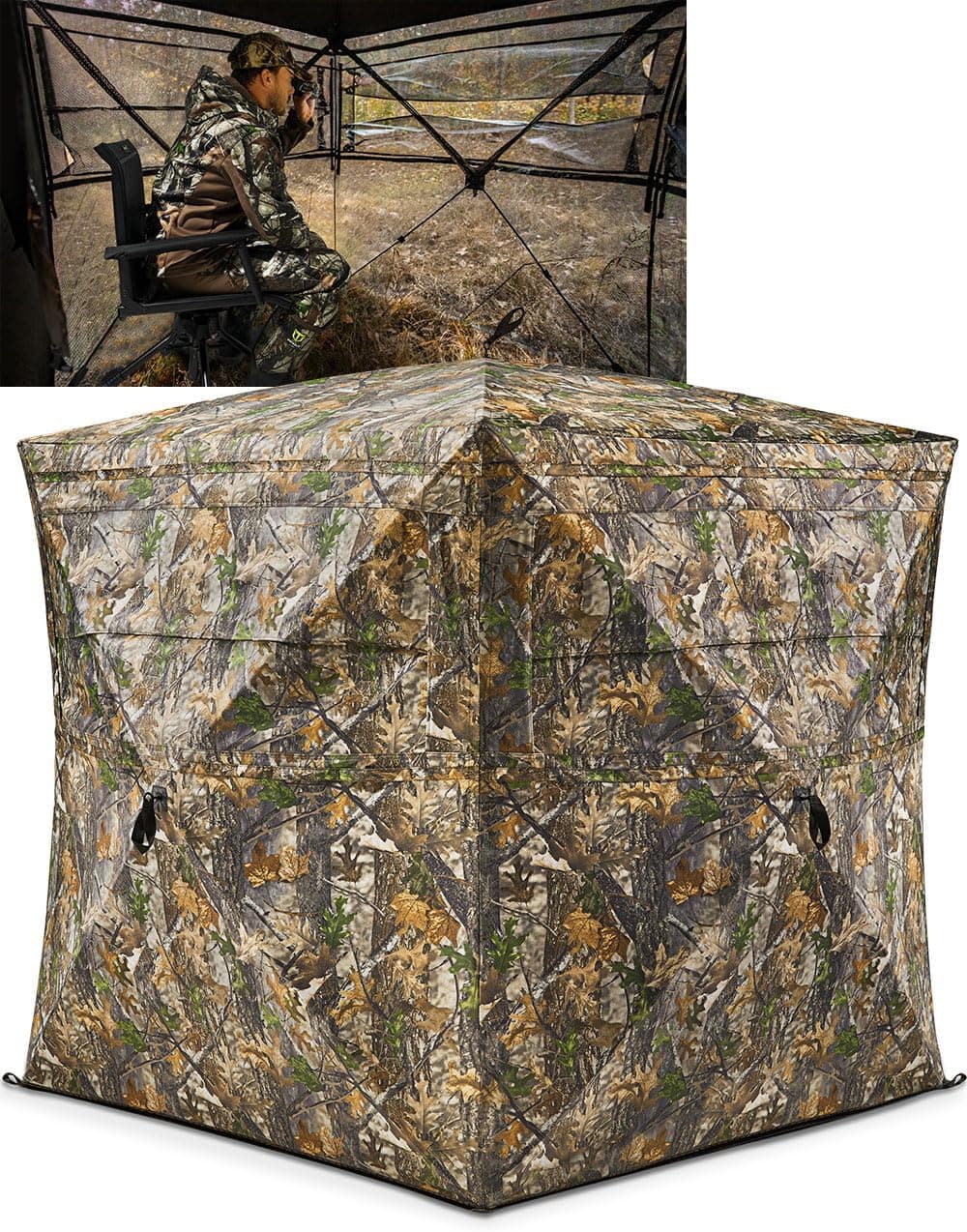 TIDEWE Hunting Blind 270° See Through Pop-Up Ground Blind