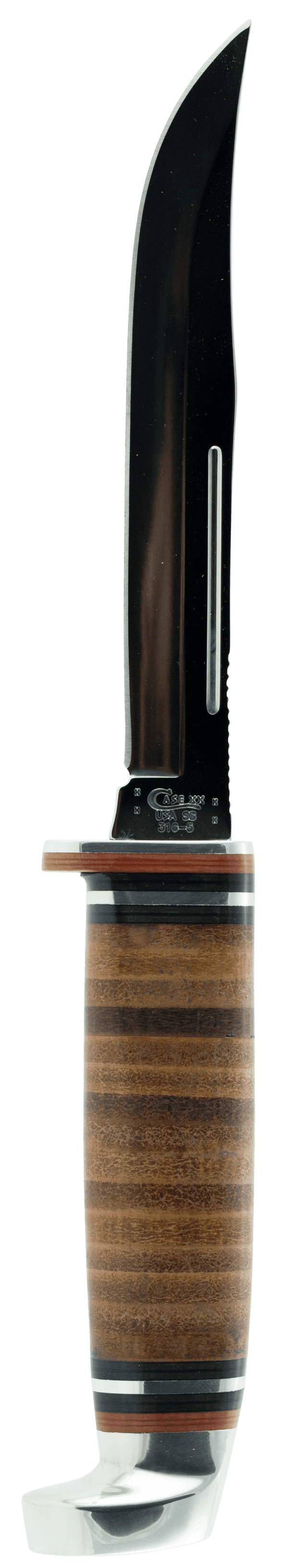 Case Utility Hunter Fixed Blade Knife 5" (Grooved Leather)