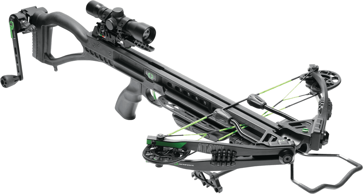 CenterPoint Archery AT400 Composite Crossbow 400FPS Black