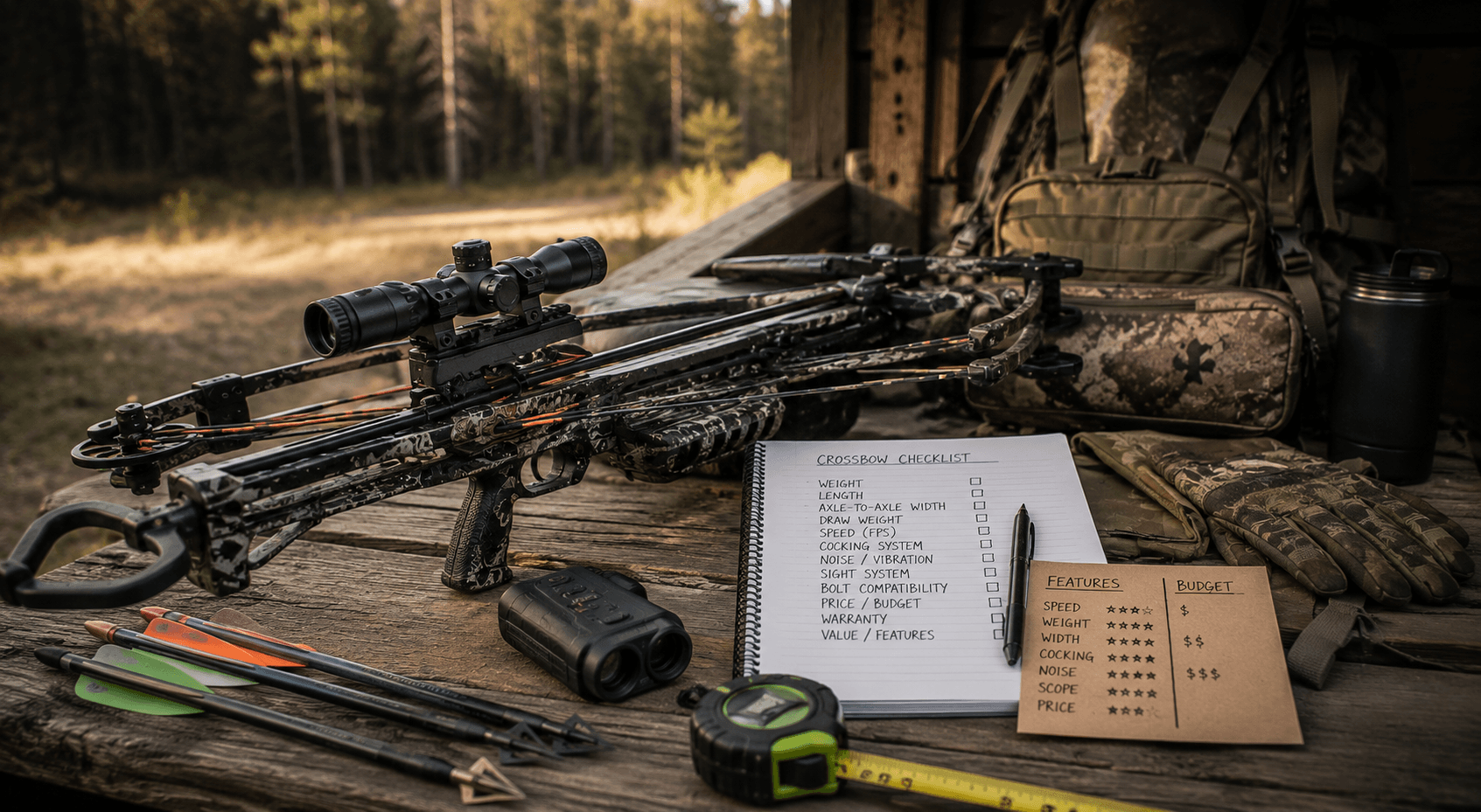 Crossbow speed and draw weight guide