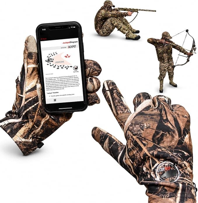 Men's Camo Touchscreen Hunting Gloves