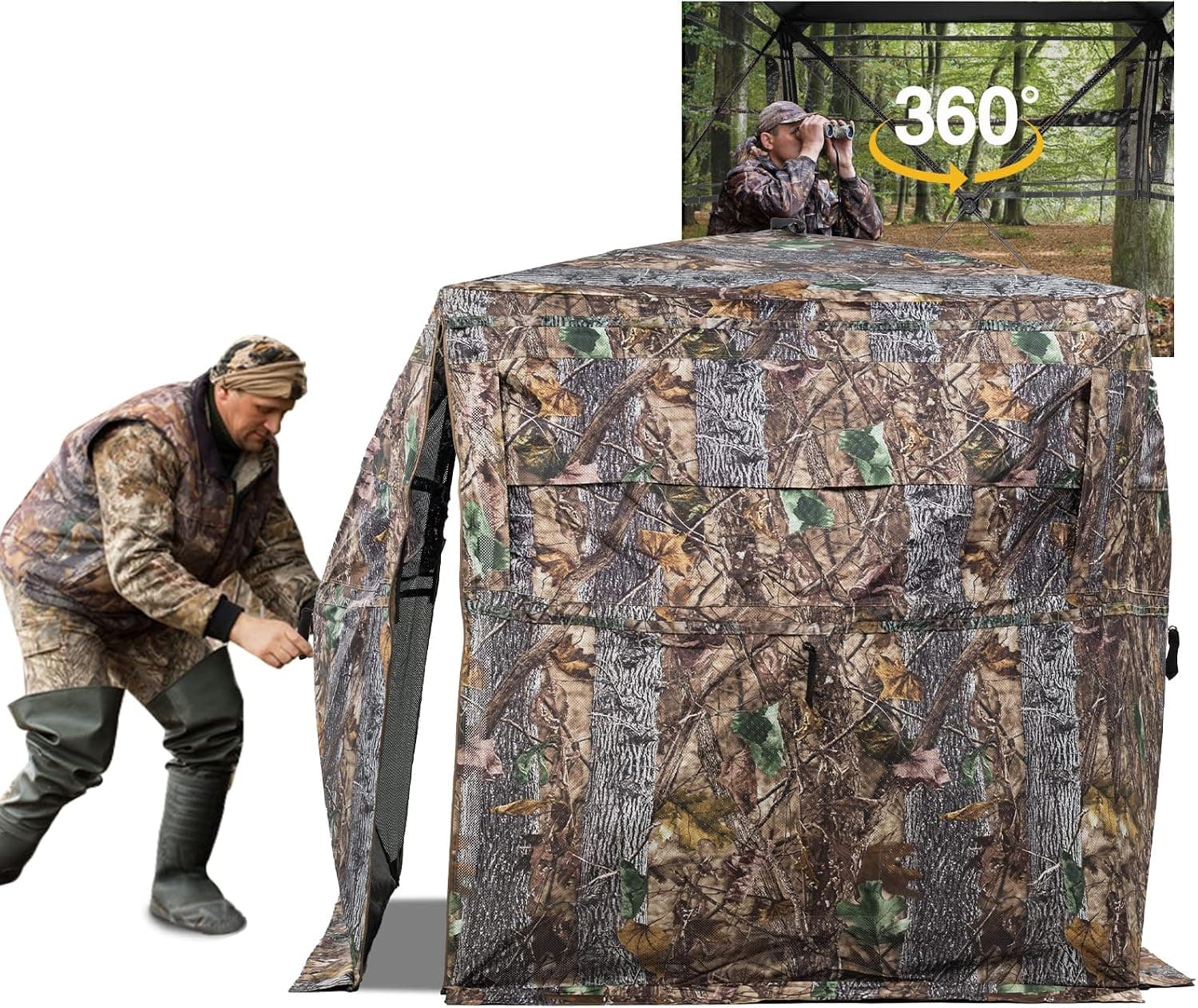 FUNHORUN Hunting Blind 270°/360° Pop-Up Ground Blind