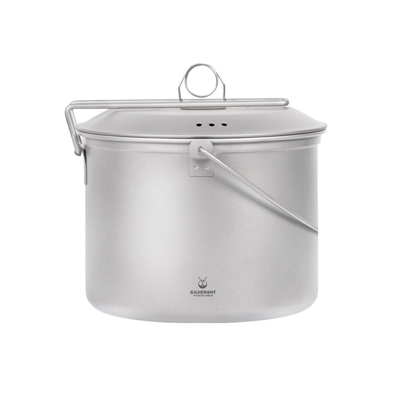Large Titanium Camping Pot with Bail Handle, 2L